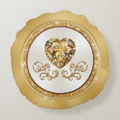 素晴らしパーソナライズされたキリス結婚ト教の贈り物 ラウンドクッション (裏面)