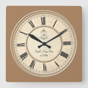 素晴らしパーソナライズされた周年時計 スクエア壁時計