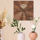 素晴らしパーソナライズされた周年時計 スクエア壁時計