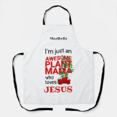 素晴らしパーソナライズされた女がイエスを愛する エプロン (正面)