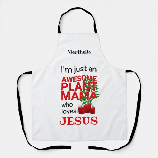 素晴らしパーソナライズされた女がイエスを愛する エプロン (正面)