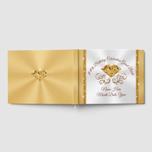 素晴らしパーソナライズされた誕生日ゲストブック任意の年 ゲストブック (全面)