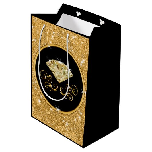 素晴らしパーソナライズされた誕生日抱き枕、任意の年 ミディアムペーパーバッグ (裏面アングル)