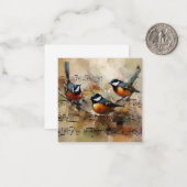 素晴らしパーティク色彩の鮮やかルのTitmouseの鳥 ノートカード (正面/裏面インサイチュ)