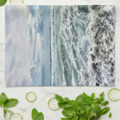 素晴らしビーチシーン キッチンタオル (折り畳み)