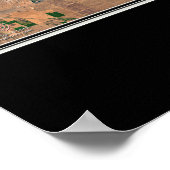 素晴らしフェニックスのアリゾナ宇宙衛星地図 ポスター (角)