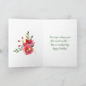 素晴らしフローラエレガントハッピーバースデー カード (内部)