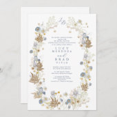 素晴らしフローラフレーム結婚式招待状カード 招待状 (正面/裏面)