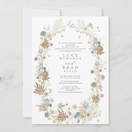 素晴らしフローラフレーム結婚式招待状カード 招待状