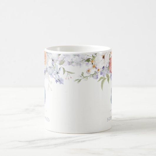 素晴らしフローラ80歳の誕生日パーティーお願いギフト コーヒーマグカップ (中央)