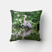 素晴らしブルーヘロンとアリゲーター枕 クッション (裏面)