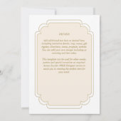 素晴らしベージュ金ゴールドモノクロ結婚ズ 招待状 (裏面)