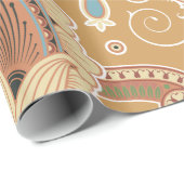 素晴らしペイズリークールキュイガーリーレトロファッション ラッピングペーパー (ロールコーナー)