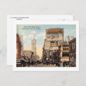 素晴らしホワイトウェイ、ブロードウェイ、ニューヨーク市ヴィンテージ ポストカード (正面/裏面)