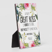 素晴らしボス感謝していの感謝 フォトプラーク (側面)