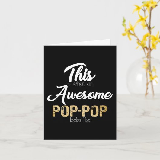 素晴らしポップ・アートのポップ・アートの特別おじいちゃん カード (黄色い花)