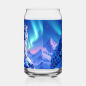 素晴らしマウンテンロックにユキヒョウ ガラス缶 (左)