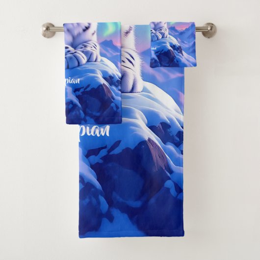 素晴らしマウンテンロックにユキヒョウ バスタオルセット (インサイチュ)