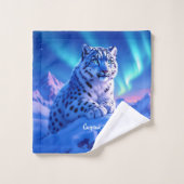 素晴らしマウンテンロックにユキヒョウ バスタオルセット (ウォッシュタオル)