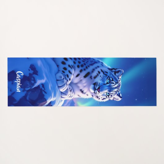 素晴らしマウンテンロックにユキヒョウ ヨガマット (裏面(横))