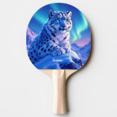 素晴らしマウンテンロックにユキヒョウ 卓球ラケット (裏面)
