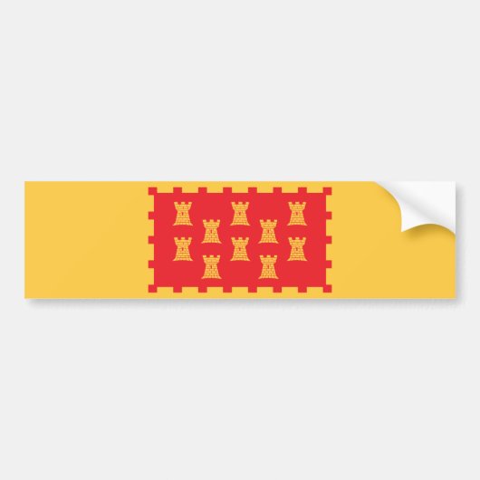 素晴らしマンチェスター州旗 バンパーステッカー (正面)