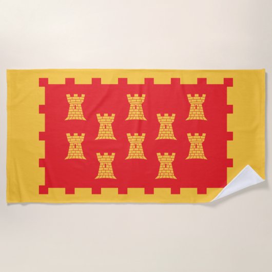 素晴らしマンチェスター州旗 ビーチタオル (正面)