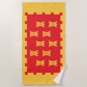 素晴らしマンチェスター州旗 ビーチタオル (正面)