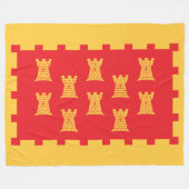 素晴らしマンチェスター州旗 フリースブランケット (正面(横))