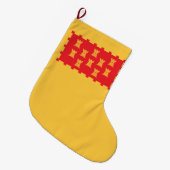 素晴らしマンチェスター州旗 ラージクリスマスストッキング (正面 (吊り時))
