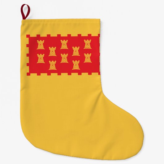 素晴らしマンチェスター州旗 ラージクリスマスストッキング (正面)