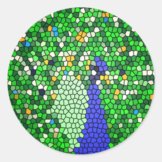 素晴らしモザイクカスタマイズギフト ラウンドシール (正面)