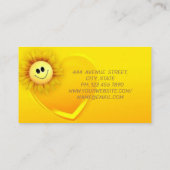 素晴らしモダンい黄色いひまわり 名刺 (裏面)