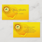 素晴らしモダンい黄色いひまわり 名刺 (正面/裏面)