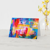 素晴らしモダンアートあいさつカード！カード！ カード (黄色い花)