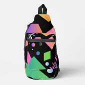 素晴らしモダン数々の黒グラデーション スリングバッグ (正面)