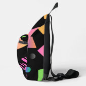 素晴らしモダン数々の黒グラデーション スリングバッグ (右)