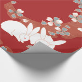 素晴らしモノグラムクールキュイガーリーレトロフローラ ラッピングペーパー (角)