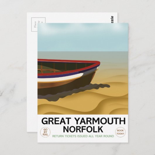 素晴らしヤルマスNorfolk Vintage旅行ポスター ポストカード (正面/裏面)