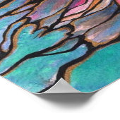 素晴らしライオンフィッシュ「ステンドグラススタイル」アートプリント! ポスター (角)