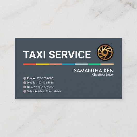 素晴らしラシンプルインタクシー運転士 名刺 (正面)