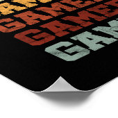 素晴らしレトロヴィンテージビデオゲーマータイポグラフィ ポスター (角)