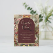 素晴らしヴィンテージ植物学ブルゴーニュフローラウェディン (スタンド正面)