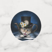 素晴らし不機嫌ハッタティーポットキャットお洒落デザイン コンフェッティ (スモール正面)