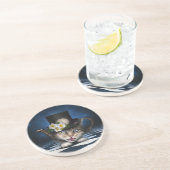 素晴らし不機嫌ハッタティーポットキャットお洒落デザイン コースター (側面)