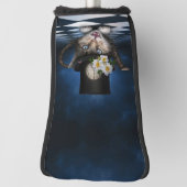 素晴らし不機嫌ハッタティーポットキャットお洒落デザイン ゴルフヘッドカバー (回転90)