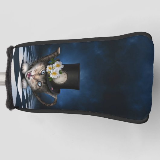 素晴らし不機嫌ハッタティーポットキャットお洒落デザイン ゴルフヘッドカバー (正面)