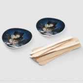 素晴らし不機嫌ハッタティーポットキャットお洒落デザイン ハンドファン (組立なし)