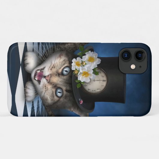 素晴らし不機嫌ハッタティーポットキャットお洒落デザイン Case-Mate iPhoneケース (裏面(横))