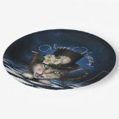 素晴らし不機嫌ハッタティーポットキャットお洒落誕生日 ペーパープレート (アングル)